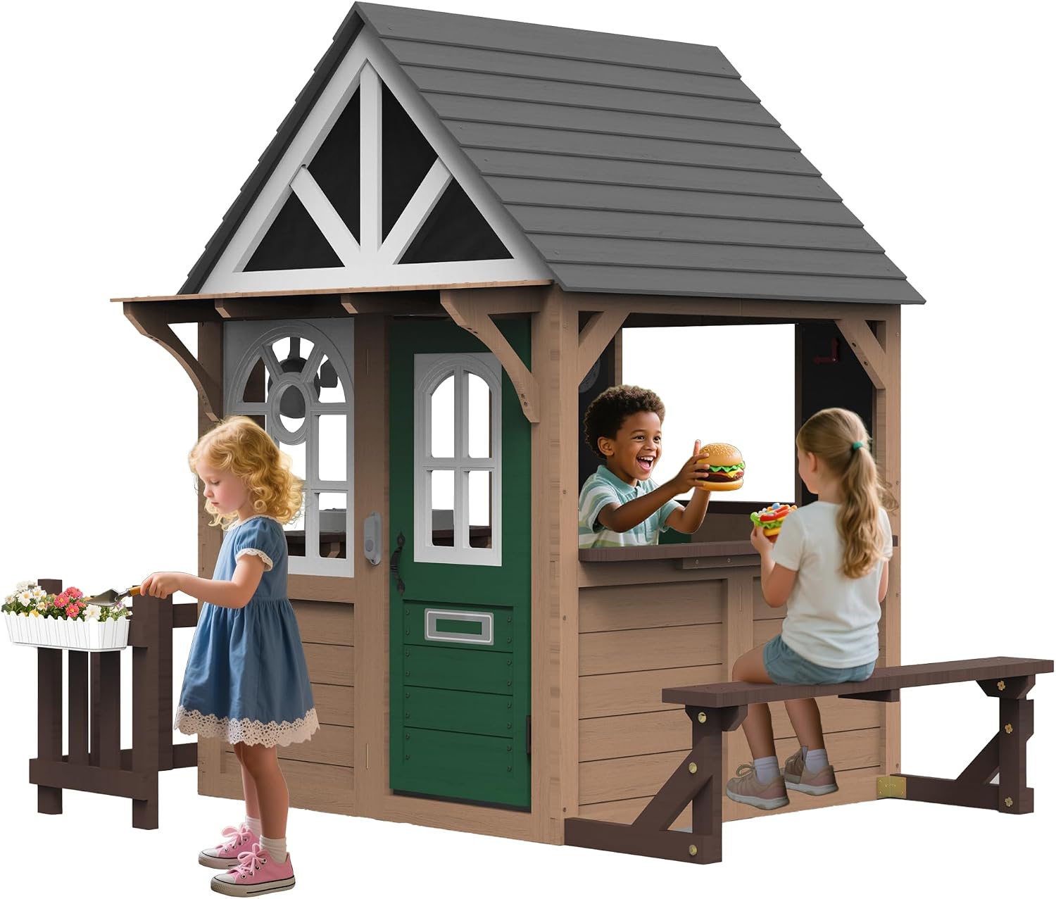 Kids Outdoor Playhouse - Maison de jeu extérieure Seizeen pour