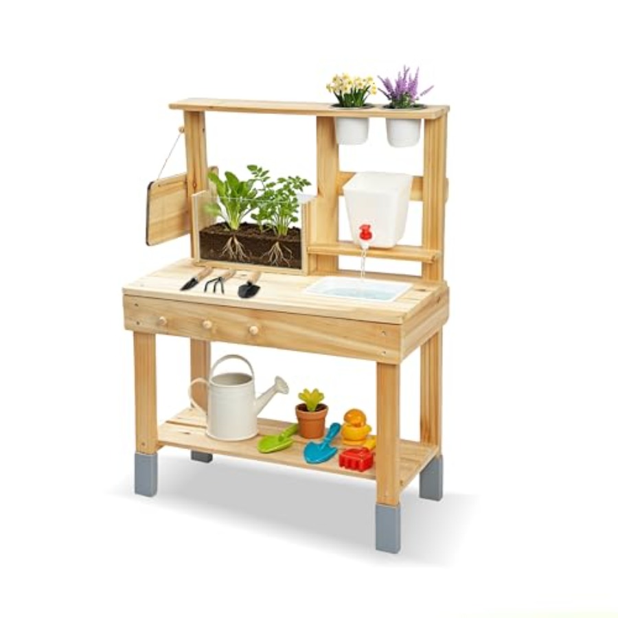 Kids Outdoor Chalkboard - Banc de jardinage pour enfants d'extérieur