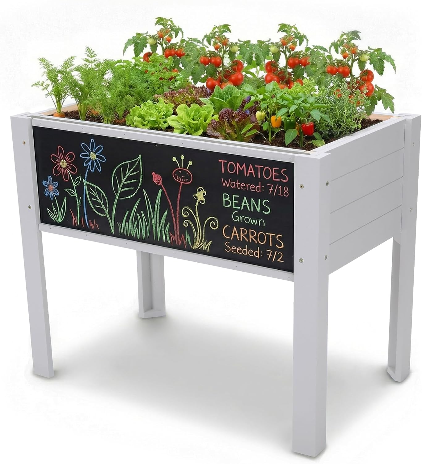 Kids Outdoor Chalkboard - Potager surélevé en bois pour enfants