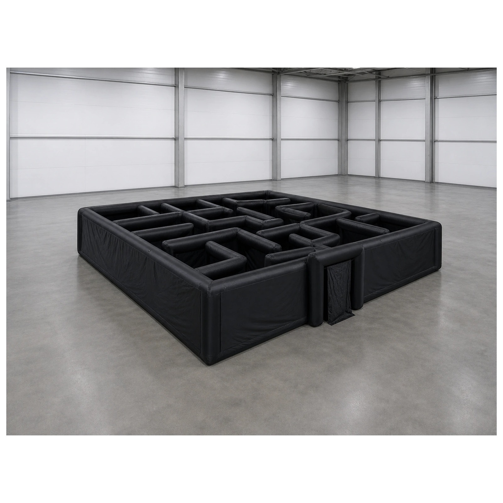 Kids Outdoor Fun - Grand labyrinthe gonflable noir uni 12x12m
