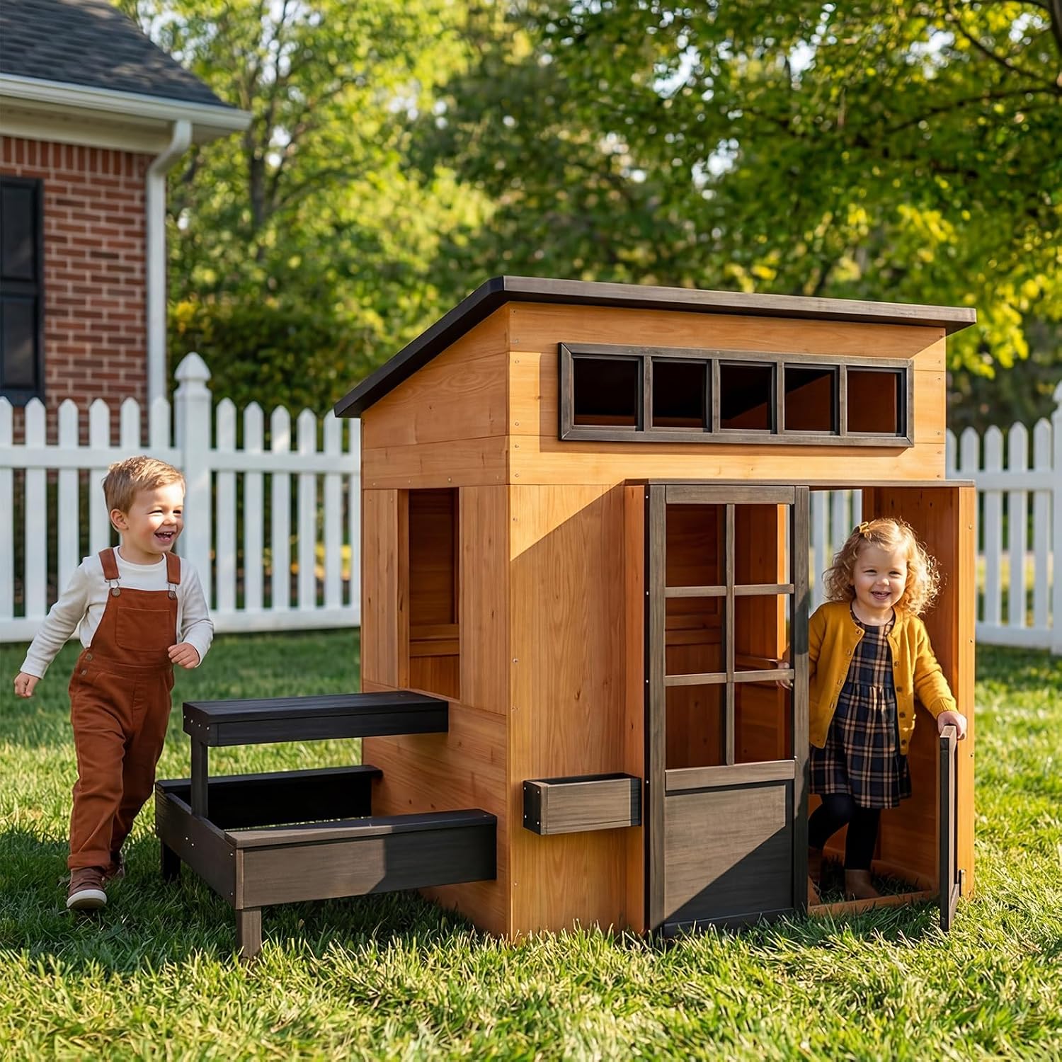 Kids Outdoor Chalkboard - Maison de jeu extérieure Nordivale moderne