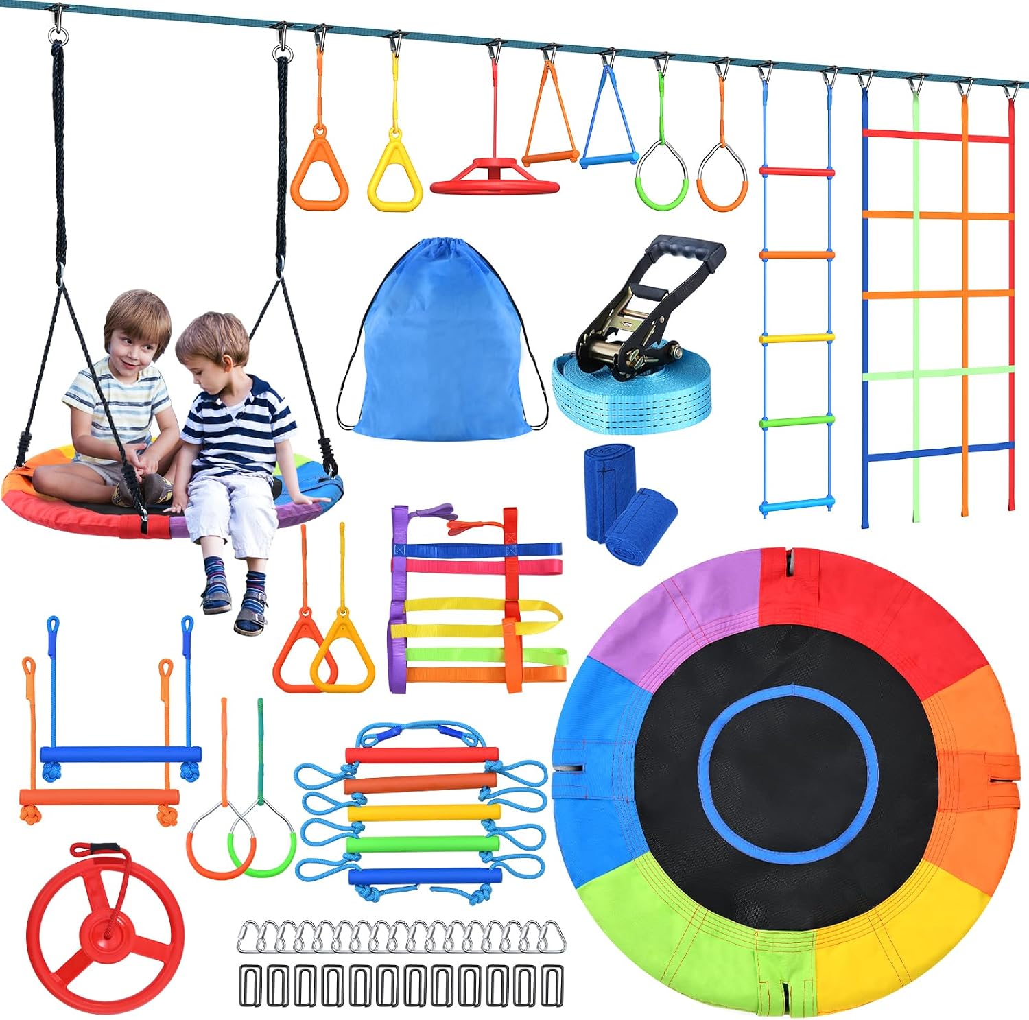 Kids Outdoor Ninja Set - Parcours d'obstacles Ninja Warrior pour enfants