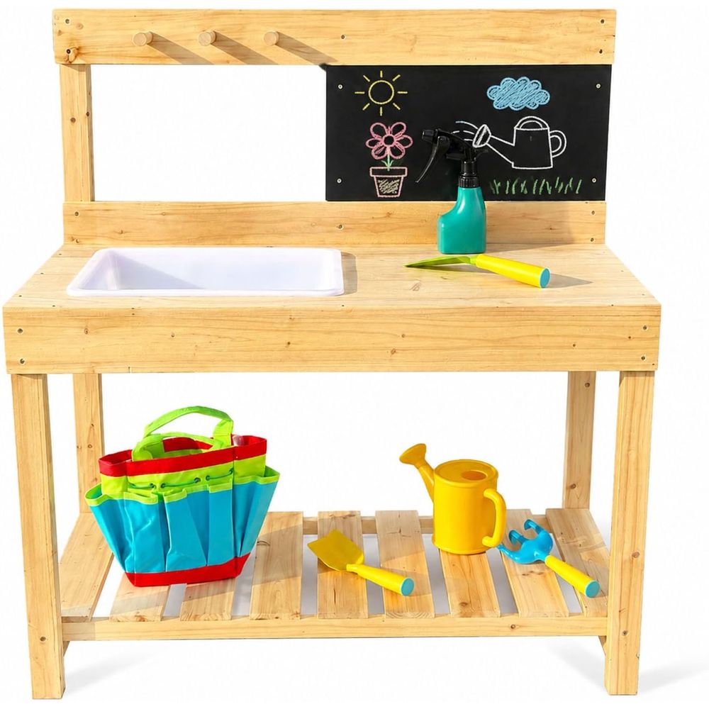 Kids Outdoor Sink - Banc de jardinage en bois pour