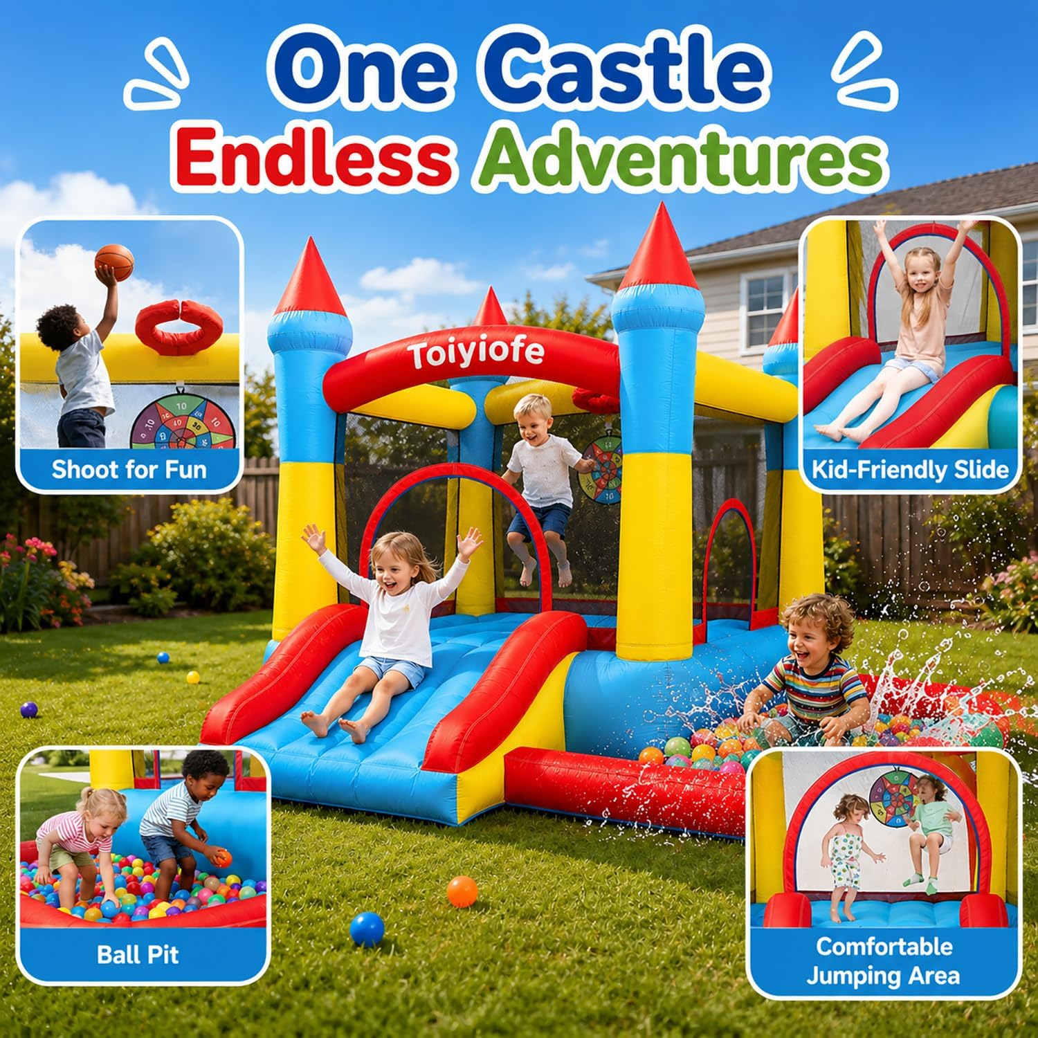 Château gonflable pour enfants - Kids Outdoor Jumping Castle avis et prix