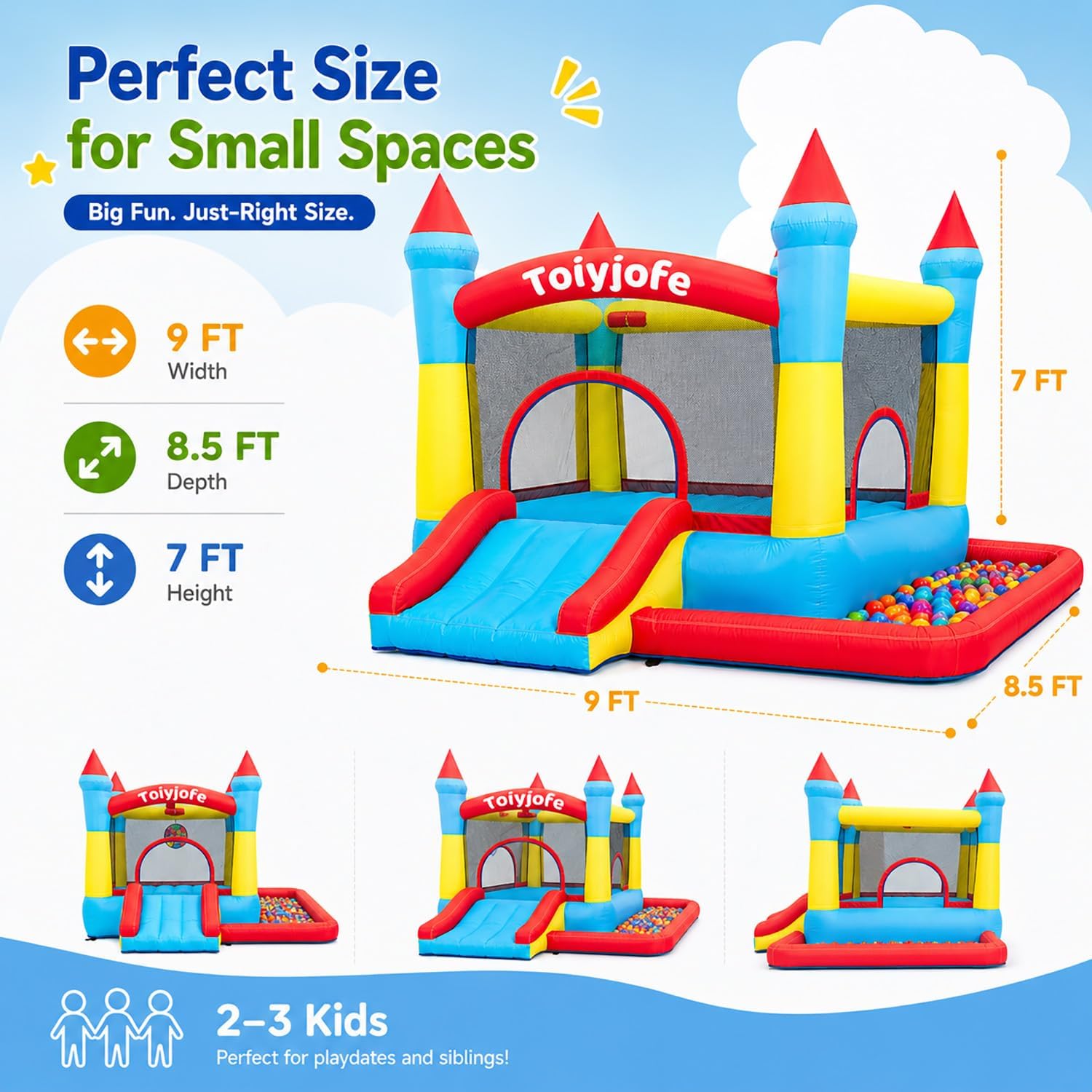 Château gonflable pour enfants - Kids Outdoor Jumping Castle avis et prix