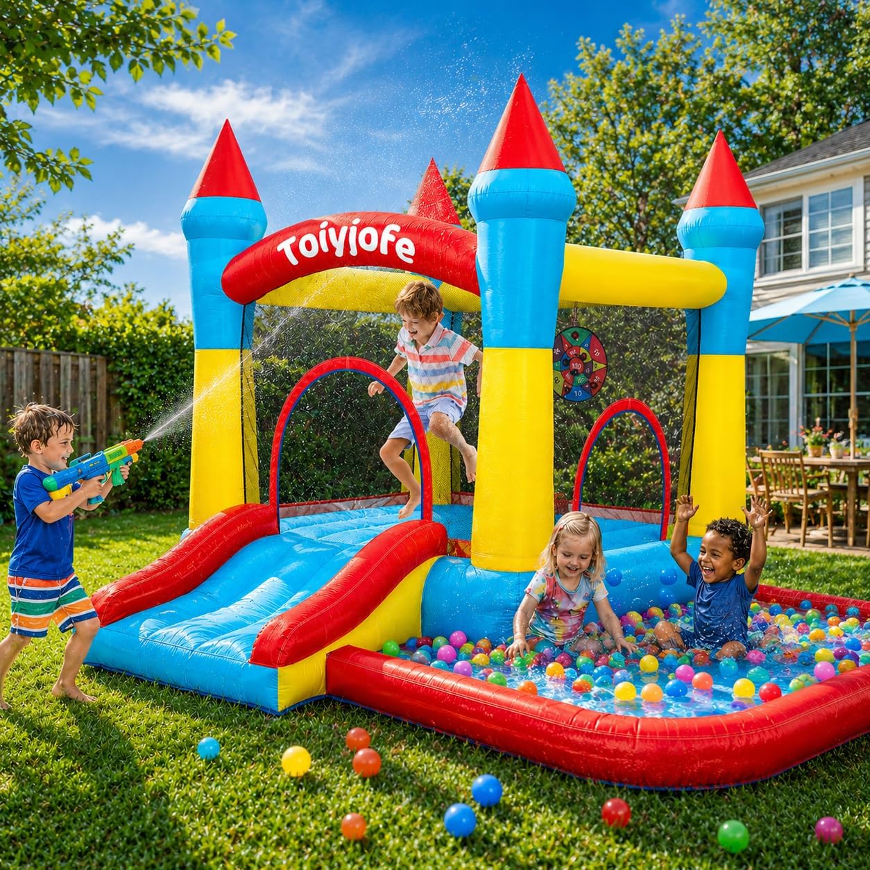 Château gonflable pour enfants - Kids Outdoor Jumping Castle avis et prix