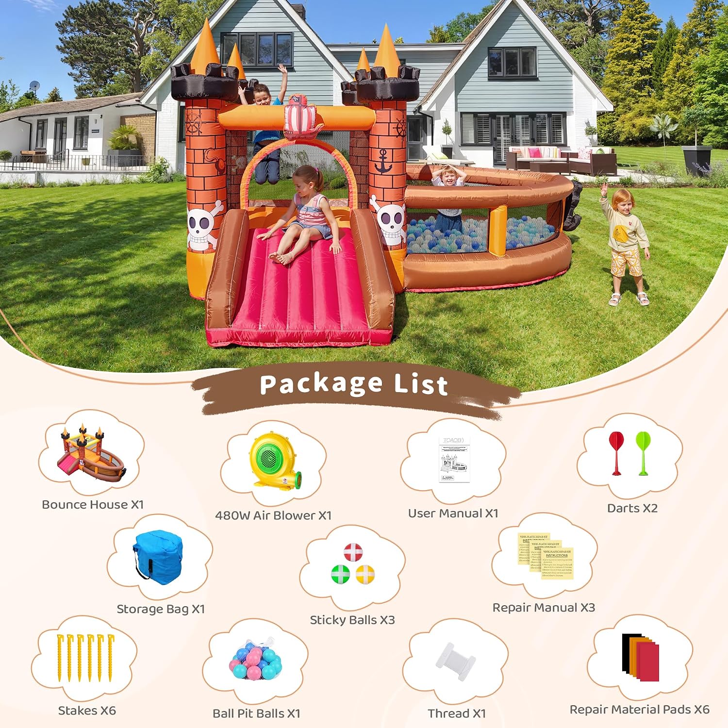 Château gonflable pour enfants - Kids Outdoor Jumping Castle avis et prix