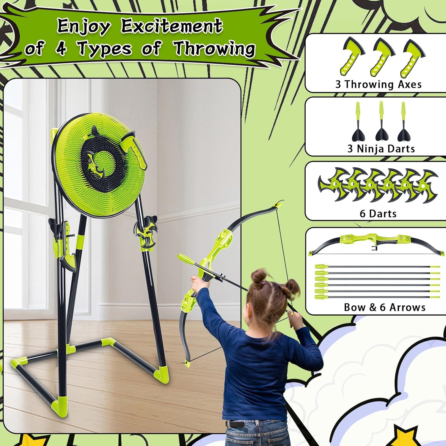Jeu de cibles à lancer de hach - Kids Outdoor Ninja Set avis et prix