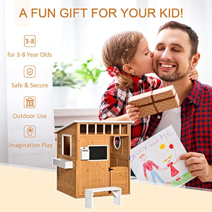 Maisonnette en bois d'extérieu - Kids Outdoor Playhouse avis et prix