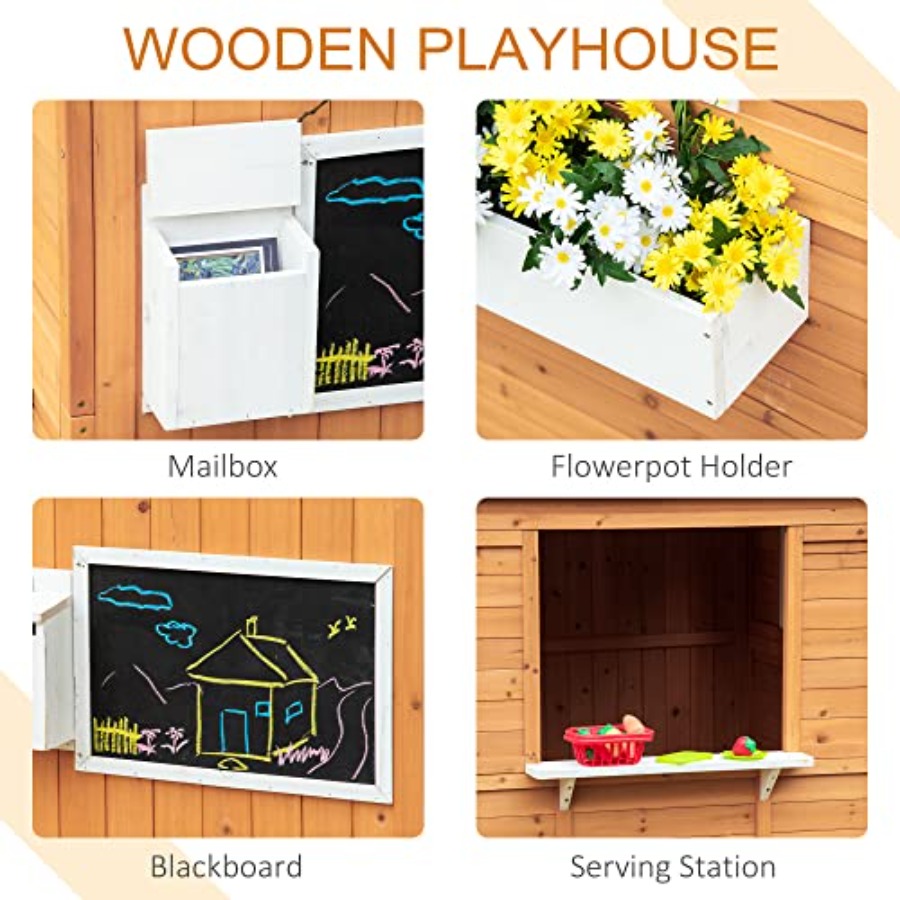 Maisonnette en bois d'extérieu - Kids Outdoor Playhouse avis et prix