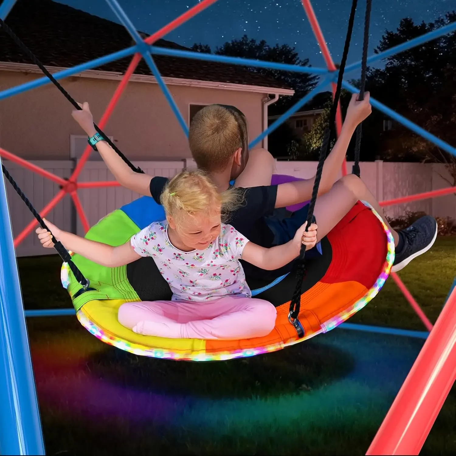 Hapfan Ensemble de balançoires - Kids Outdoor Climbing Dome avis et prix