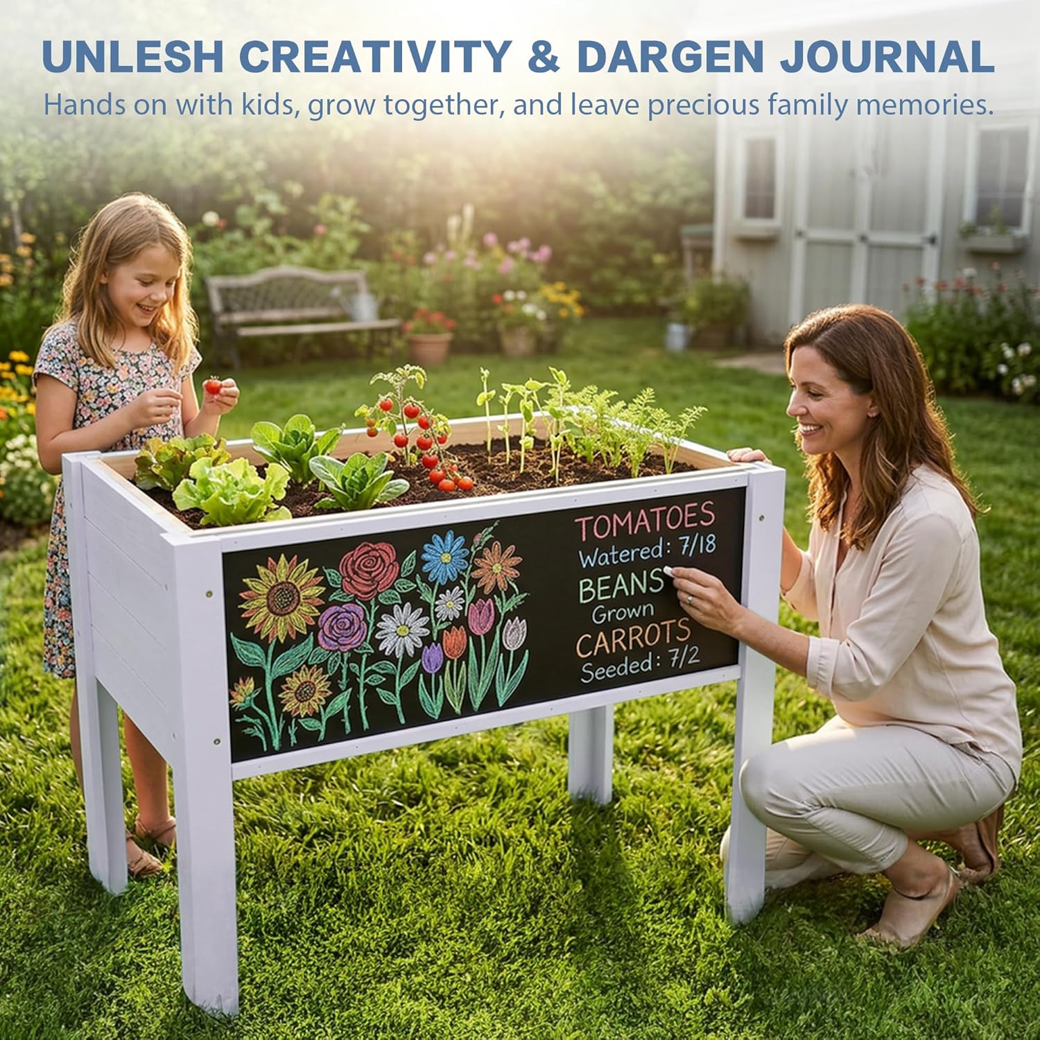 Potager surélevé en bois pour  - Kids Outdoor Chalkboard avis et prix
