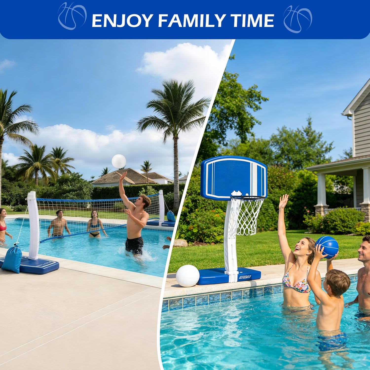 Panier de basket-ball et filet - Kids Outdoor Pool avis et prix