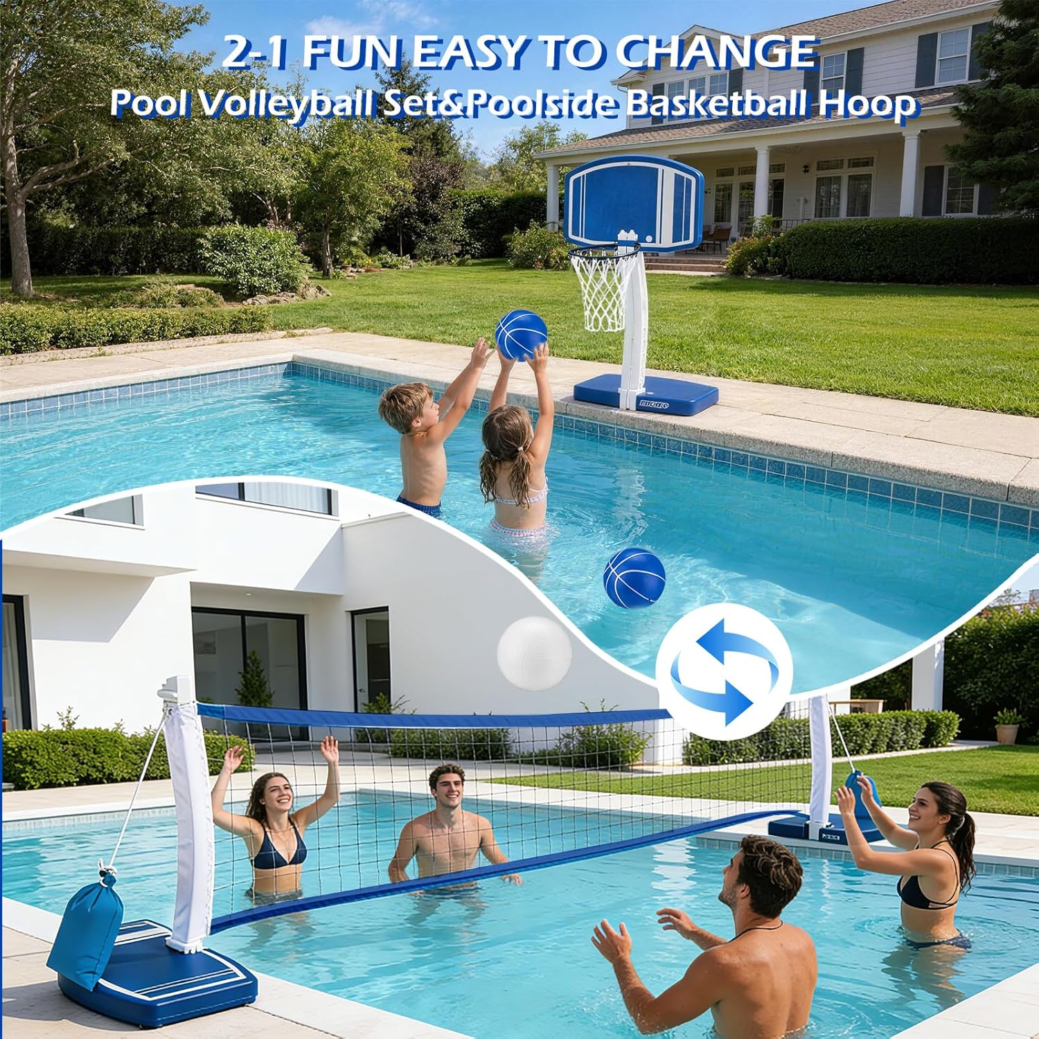 Panier de basket-ball et filet - Kids Outdoor Pool avis et prix