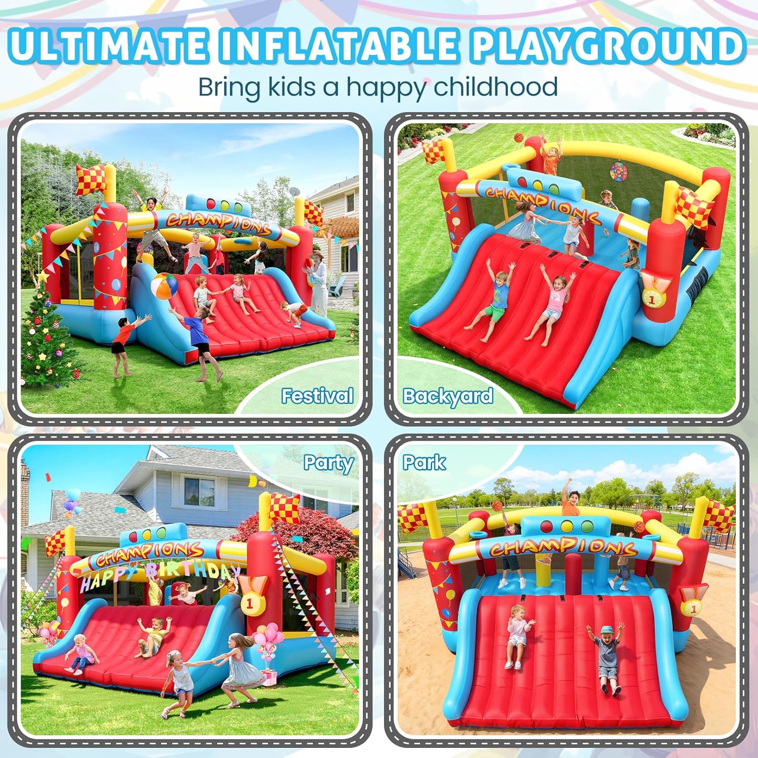 Grande structure gonflable pou - Kids Outdoor Park avis et prix