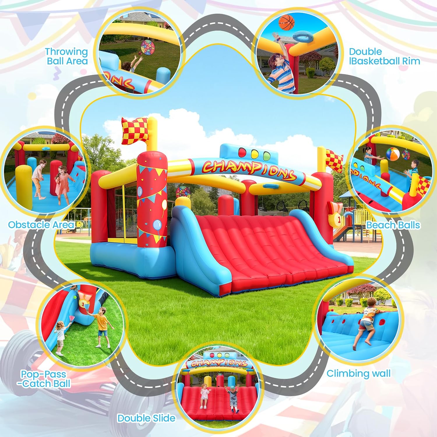 Grande structure gonflable pou - Kids Outdoor Park avis et prix