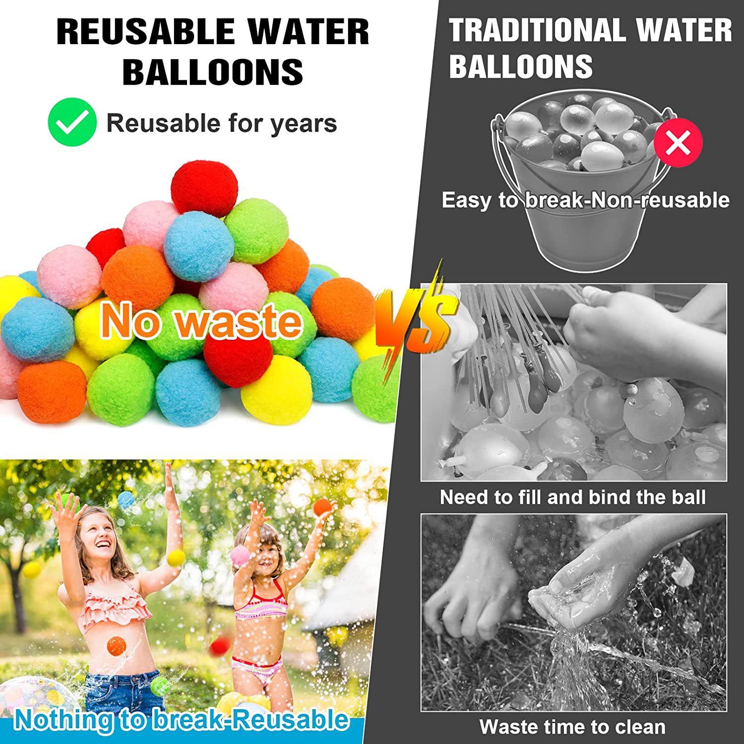 12/30/60 pièces ballons d'eau  - Kids Outdoor Pool avis et prix