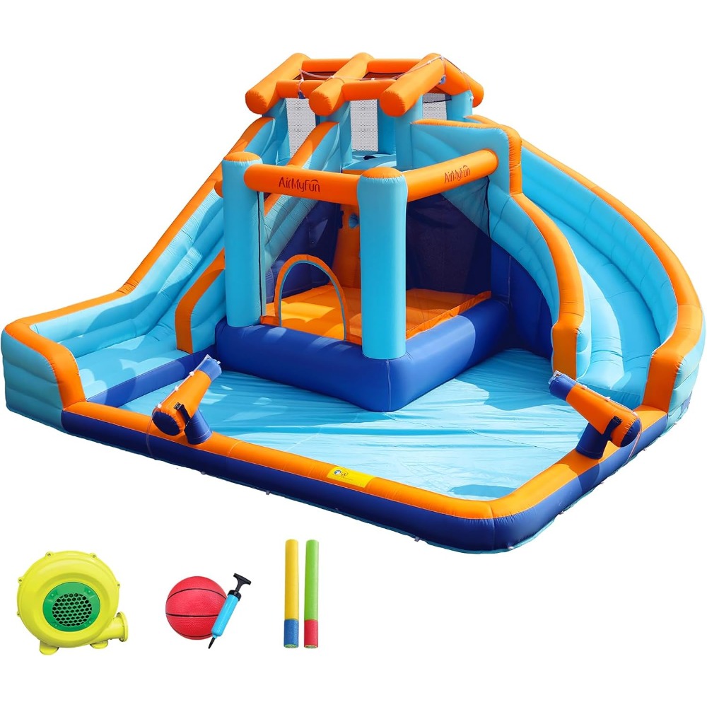 Grand toboggan aquatique avec  - Kids Outdoor Pool avis et prix