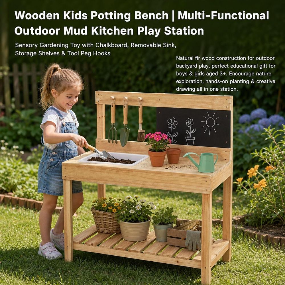 Banc de jardinage en bois pour - Kids Outdoor Sink avis et prix