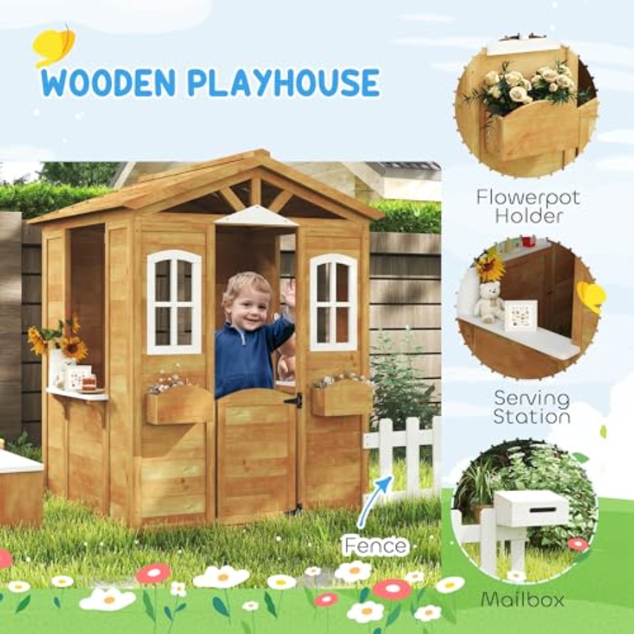 Maison de jeu extérieure pour  - Kids Outdoor Playhouse avis et prix