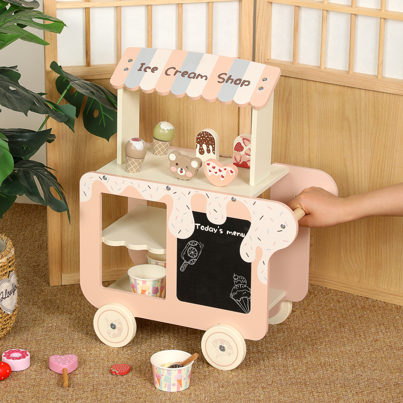 Chariot de crème glacée en boi - Kids Outdoor Chalkboard avis et prix