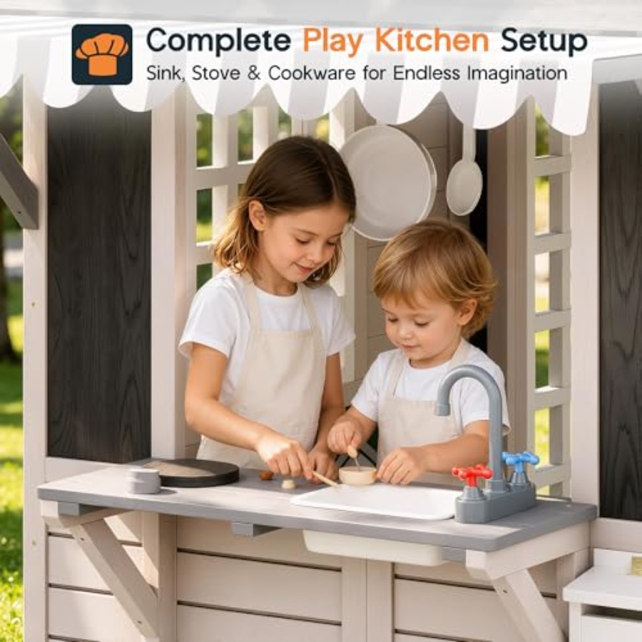 Maisonnette de jeu en bois pou - Kids Outdoor Chalkboard avis et prix