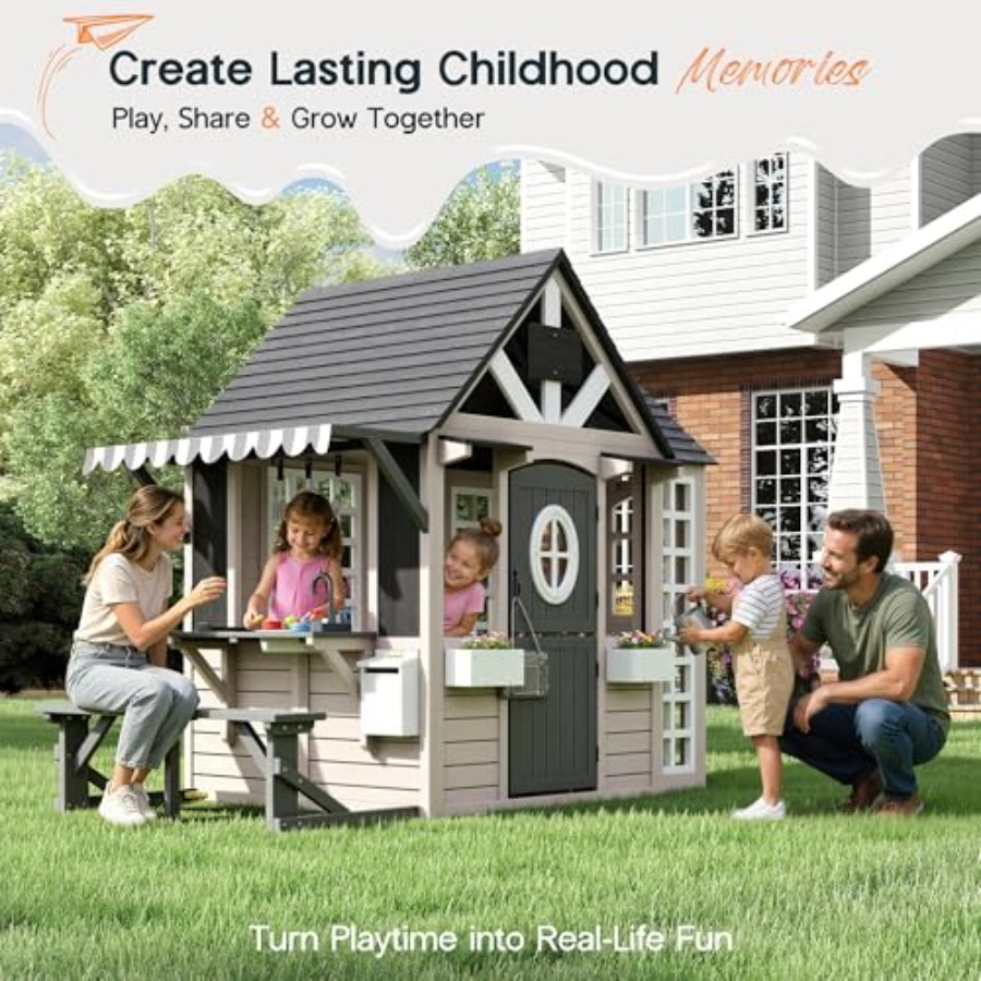 Maisonnette de jeu en bois pou - Kids Outdoor Chalkboard avis et prix